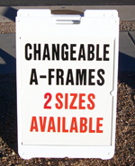 example of Budget Signs and Graphics A-frame sign