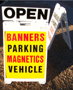 example of Budget Signs and Graphics A-frame sign