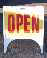 example of Budget Signs and Graphics A-frame sign