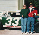 Don and Wendy in front of car 33